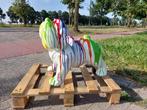 Beeld, artistic image ART bulldog color white - 50 cm -, Antiek en Kunst