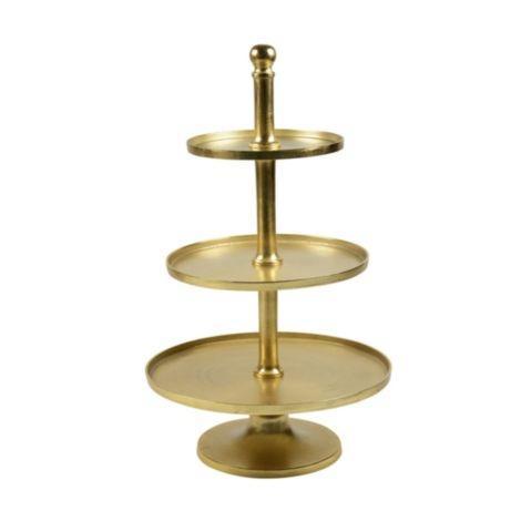 etagère rond goud 3 lagen 80cm, Huis en Inrichting, Woonaccessoires | Overige, Verzenden