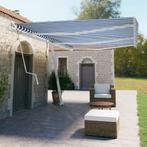 vidaXL Luifel vrijstaand automatisch 600x350 cm blauw en wit, Verzenden, Nieuw