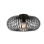 Industriële plafondlamp zwart, Johann, Ophalen of Verzenden, Nieuw, Metaal, Industrieel