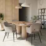 Eetkamerstoel Sachel, fluweellook, gestoffeerd, 120 kg - tau, Huis en Inrichting, Stoelen, Verzenden, Nieuw