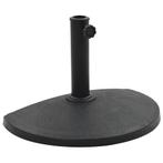 vidaXL Parasolvoet halfrond 9 kg polyresin zwart, Verzenden, Nieuw, Minder dan 1 meter, Parasolvoet