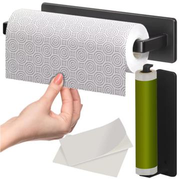 Ruhhy Zwarte Toiletrolhouder Loft-Stijl – Zonder Boren -.. beschikbaar voor biedingen