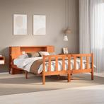 vidaXL Bed met boekenkast zonder matras hout wasbruin, Bruin, Verzenden, Overige maten, 200 cm