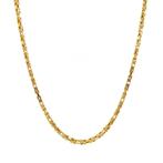 Gouden collier koningsschakel 49 cm 18 krt, Goud, Goud, Zo goed als nieuw, Verzenden