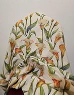 Art Nouveau Calla bloemenstof in natuurlijk katoen! -