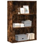 vidaXL Boekenkast 80x30x114 cm bewerkt hout gerookt, Huis en Inrichting, Kasten | Boekenkasten, Minder dan 50 cm, Verzenden, 75 cm of meer