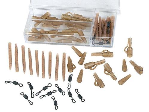 Camouflage Lead Clip set + Swivels + Sleeves 10 st., Watersport en Boten, Hengelsport | Karpervissen, Overige typen, Nieuw, Verzenden