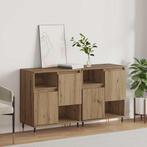 vidaXL Dressoirs 2 pcs artisanaal eikenkleurig 120 x 35 x 70, Huis en Inrichting, Kasten | Dressoirs, Verzenden, Nieuw, Overige houtsoorten