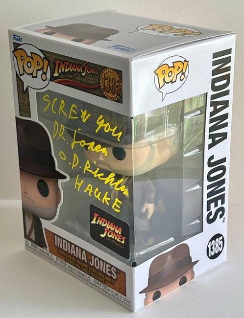 Indiana Jones - Olivier Richters (Hauke) Funko Pop, signed +, Verzamelen, Film en Tv