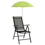 vidaXL Campingstoelparasols 2 st 105 cm groen, Verzenden, Nieuw, 1 tot 2 meter