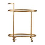 *WOONWINKEL* BePureHome Brass Push Trolley Metaal Antique, Nieuw, Verzenden