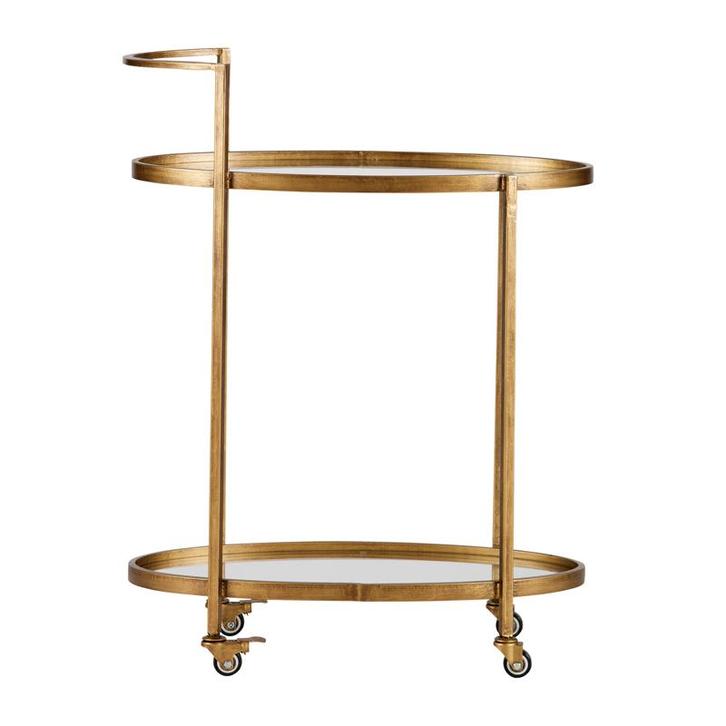 *WOONWINKEL* BePureHome Brass Push Trolley Metaal Antique, Huis en Inrichting, Keuken | Keukenelementen, Nieuw, Verzenden