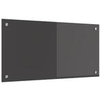vidaXL Keuken Spatscherm Donkergrijs 80 x 40 cm gehard glas, Verzenden, Nieuw
