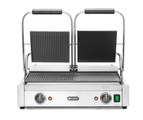 Contactgrill - Dubbele Versie, Hendi, Half Glad, Half Geribd, Zakelijke goederen, Horeca | Keukenapparatuur, Nieuw in verpakking
