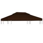 vidaXL Prieeldak 2-laags 310 g/m² 4x3 m bruin, Tuin en Terras, Partytenten, Verzenden, Nieuw