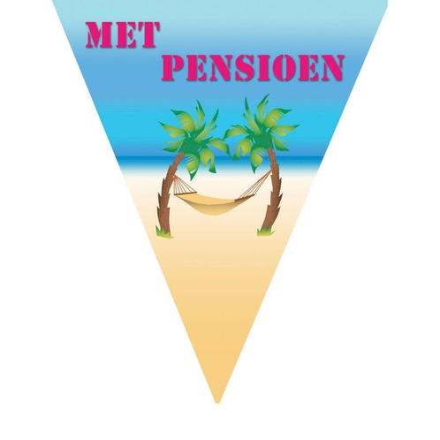 1x Feest vlaggenlijn pensioen thema 5 meter - Pensioen fee.., Hobby en Vrije tijd, Feestartikelen, Verzenden