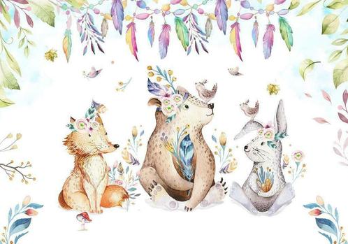 Dieren Kinderkamer behang Party, babykamer, Div afbeeldingen, Kinderen en Baby's, Kinderkamer | Inrichting en Decoratie, Wanddecoratie