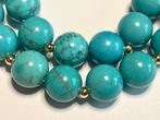18 Kilates (750) Goud - Turkoois - Armband, Antiek en Kunst