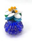 Murano glazen vaas met Murano glazen bloem (2) - Glas