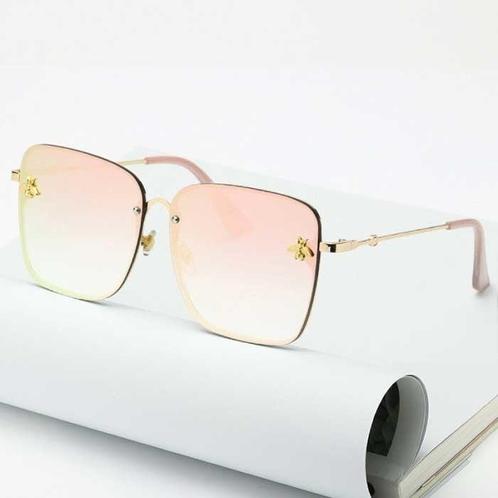 Oversized Randloze Vierkante Zonnebril - Bij Embleem UV400, Sieraden, Tassen en Uiterlijk, Zonnebrillen en Brillen | Heren, Nieuw
