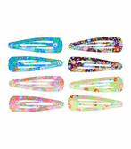 Klikklak Bloemen Patroon 4,5cm Blauw Roze Paars Groen, Nieuw