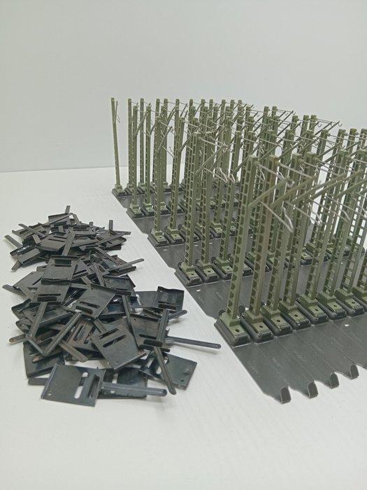 Märklin H0 - 74100 - Bovenleiding (60) - Catenary masten, Hobby en Vrije tijd, Modeltreinen | H0