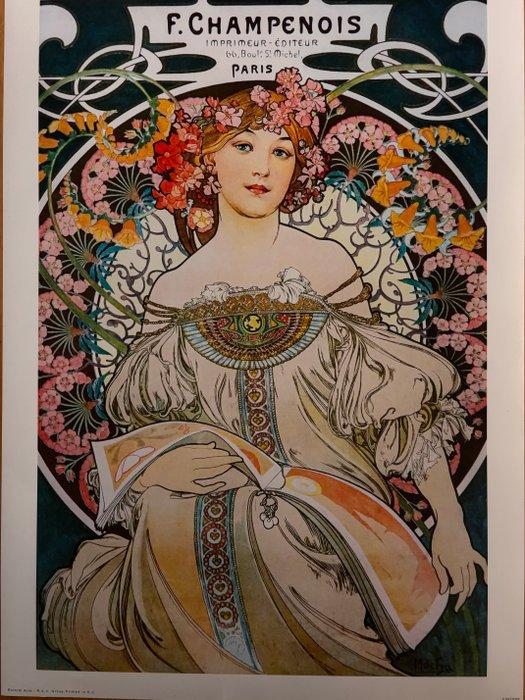 Alphonse Mucha (after) - F. Champenois Imprimeur-Éditeur /, Antiek en Kunst, Kunst | Tekeningen en Foto's