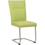Leren eetkamerstoel Retro - Toledo Lime (felgroen) -, Huis en Inrichting, Stoelen, Overige kleuren, Nieuw, Leer, Ophalen of Verzenden