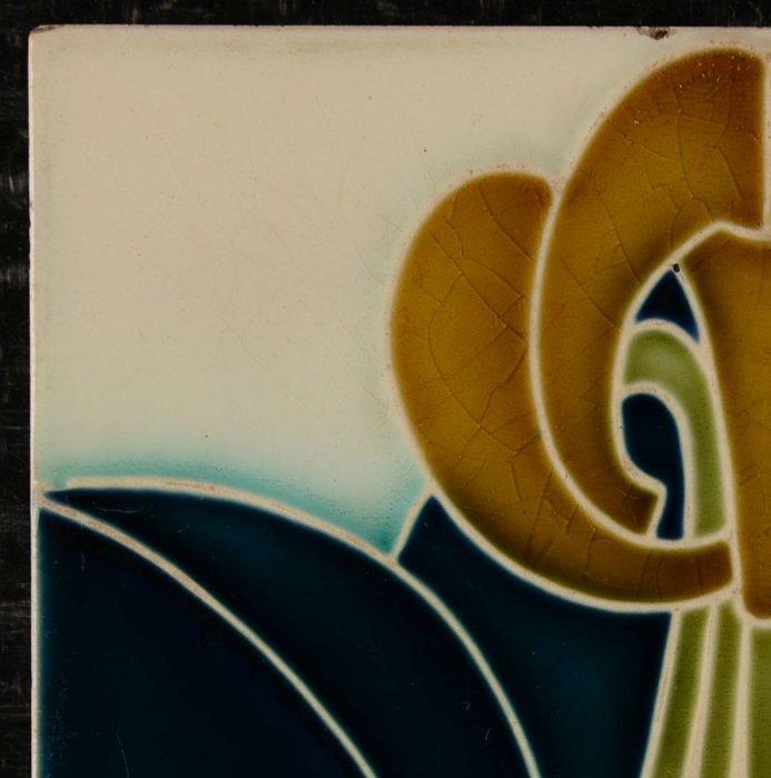 Jugendstil Tegel - Wessels Wandplattenfabrik - Art Nouveau, Antiek en Kunst, Antiek | Glas en Kristal