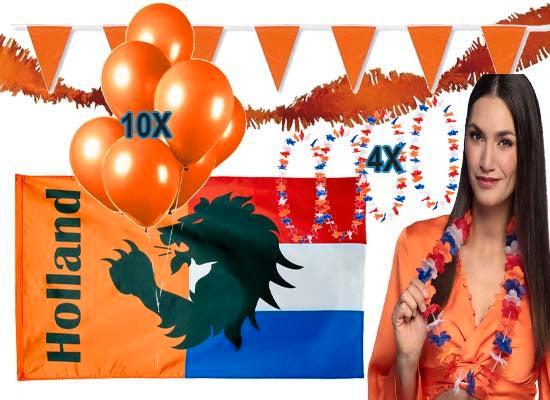 Oranje Versier Pakket A, Hobby en Vrije tijd, Feestartikelen, Verzenden
