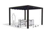 Nesling aluminium pergola optiva prosail 319 x 419 antraciet