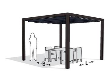 Nesling aluminium pergola optiva prosail 319 x 419 antraciet beschikbaar voor biedingen