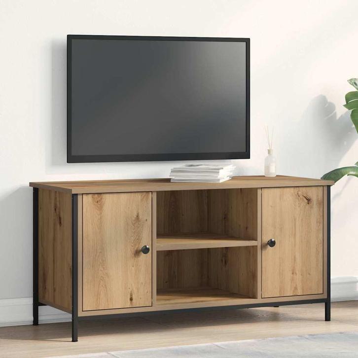 vidaXL TV-kast artisanaal eikenkleurig 100 x 40 x 50 cm, Huis en Inrichting, Kasten | Televisiemeubels, Nieuw, Minder dan 50 cm