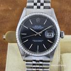 Rolex - Datejust Pie Pan Dark Black Dial Engine Turned Bezel, Sieraden, Tassen en Uiterlijk, Nieuw