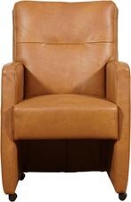 Cognac leren landelijke eetkamerfauteuil - Granada leer Saha, Huis en Inrichting, Overige kleuren, Nieuw, Leer, Ophalen of Verzenden