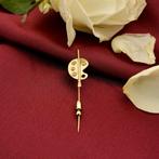 Gouden reversspeld, dasspeld | Schilderspalet (vintage), Sieraden, Tassen en Uiterlijk, Broches, Ophalen of Verzenden, Gebruikt