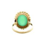 Gouden vintage ring met chrysopraas14 kt, Ophalen of Verzenden, Nieuw