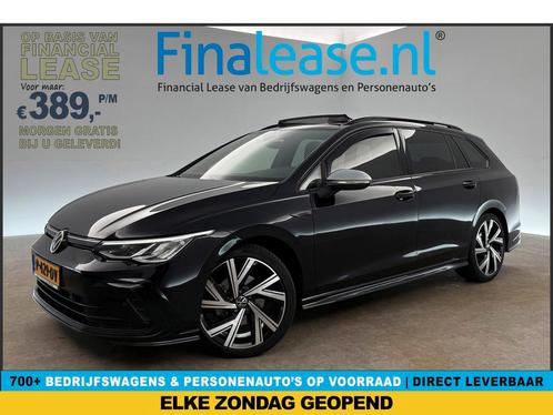 Volkswagen Golf 1.5 eTSI R-Line 162PK AUT Pano Trekh €389pm, Auto's, Volkswagen, Lease, Automaat, Stationwagon, Benzine, A, Zwart