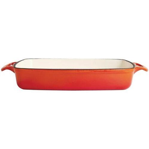 Vogue rechthoekige gietijzeren ovenschaal 2,8L oranje, Zakelijke goederen, Horeca | Keukenapparatuur, Nieuw in verpakking, Verzenden