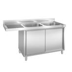 GGM Gastro | Vaatwasser spoelkast - 1800x700mm - met 2 |, Witgoed en Apparatuur, Verzenden, Nieuw, Inbouw