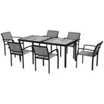 TRUUSK Zitgroep 7-delig. Eetgroep Voor 6 Personen Eettafel M, Verzenden, Nieuw