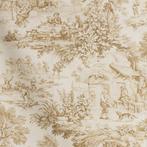 Verfijnde beige Toile de Jouy - Meubelstof - 250 cm - 280 cm