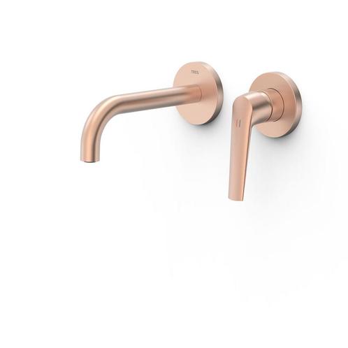 Wastafelkraan Inbouw Tres Fuji 17.7 Cm Mat Rose Gold, Doe-het-zelf en Verbouw, Sanitair, Kraan, Nieuw, Ophalen of Verzenden