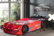Autobed racebed BLX Rood kinderbed auto racebed, Kinderen en Baby's, Kinderkamer | Bedden, 85 tot 100 cm, 180 cm of meer, Lattenbodem