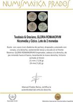 Romeinse Rijk. Teodosio & Graciano. Follis Lote de 2 monedas, Postzegels en Munten