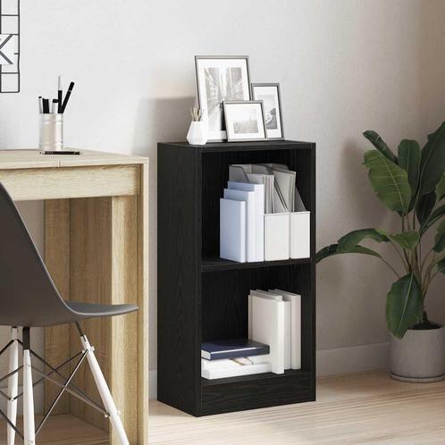 vidaXL Boekenkast 40x24x76 cm spaanplaat zwart eikenkleurig, Huis en Inrichting, Kasten | Boekenkasten, Nieuw, Overige houtsoorten