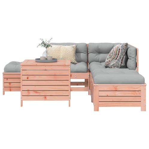 vidaXL 6-delige Loungeset massief douglas vurenhout, Tuin en Terras, Tuinsets en Loungesets, Loungeset, Nieuw, Verzenden