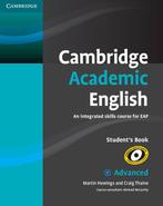 9780521165211 Cambridge Academic English C1 - Adv student..., Boeken, Verzenden, Zo goed als nieuw, Martin Hewings