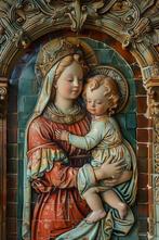 CAMILART.ES_(2002) - ANDALUSIAN TILES MADONNA & CHILD #5, Antiek en Kunst